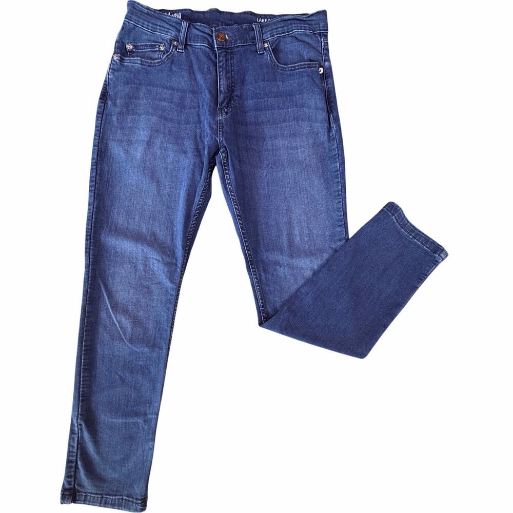 Mugsy Jeans Mens Lake Shores Stretch Blue Denim Slim Fit Tag 34x30 Measures 32W